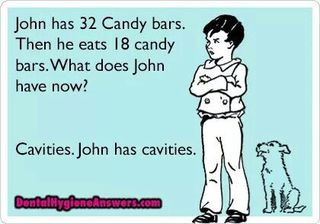 John has cavities.