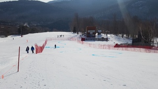 Womens FIS GS race finish Whiteface